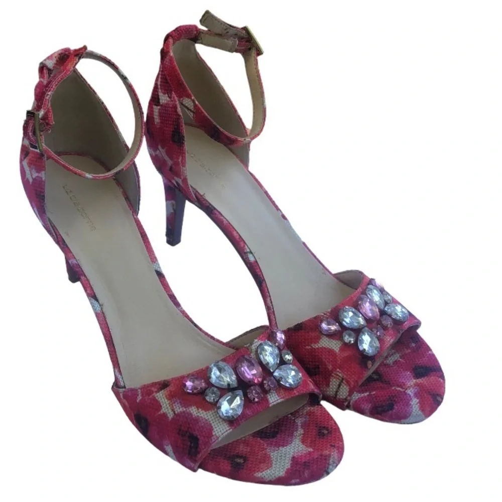 Liz Claiborne floral sandal glam heels 11 - Picture 2 of 9